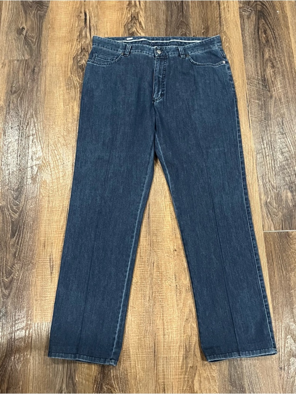 Ermenegildo Zegna Men's Straight-Leg Dark Indigo Jeans